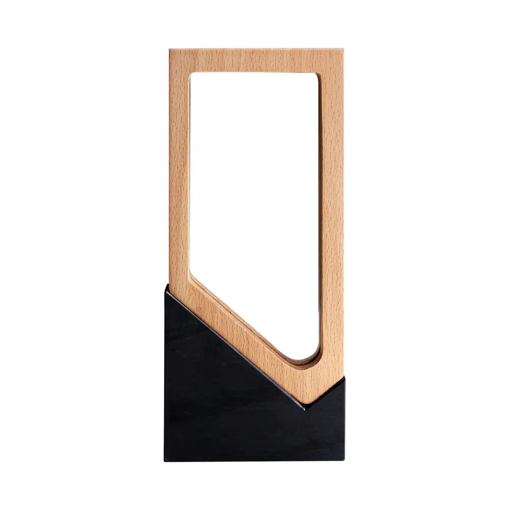 Trophy With Wood and Stone