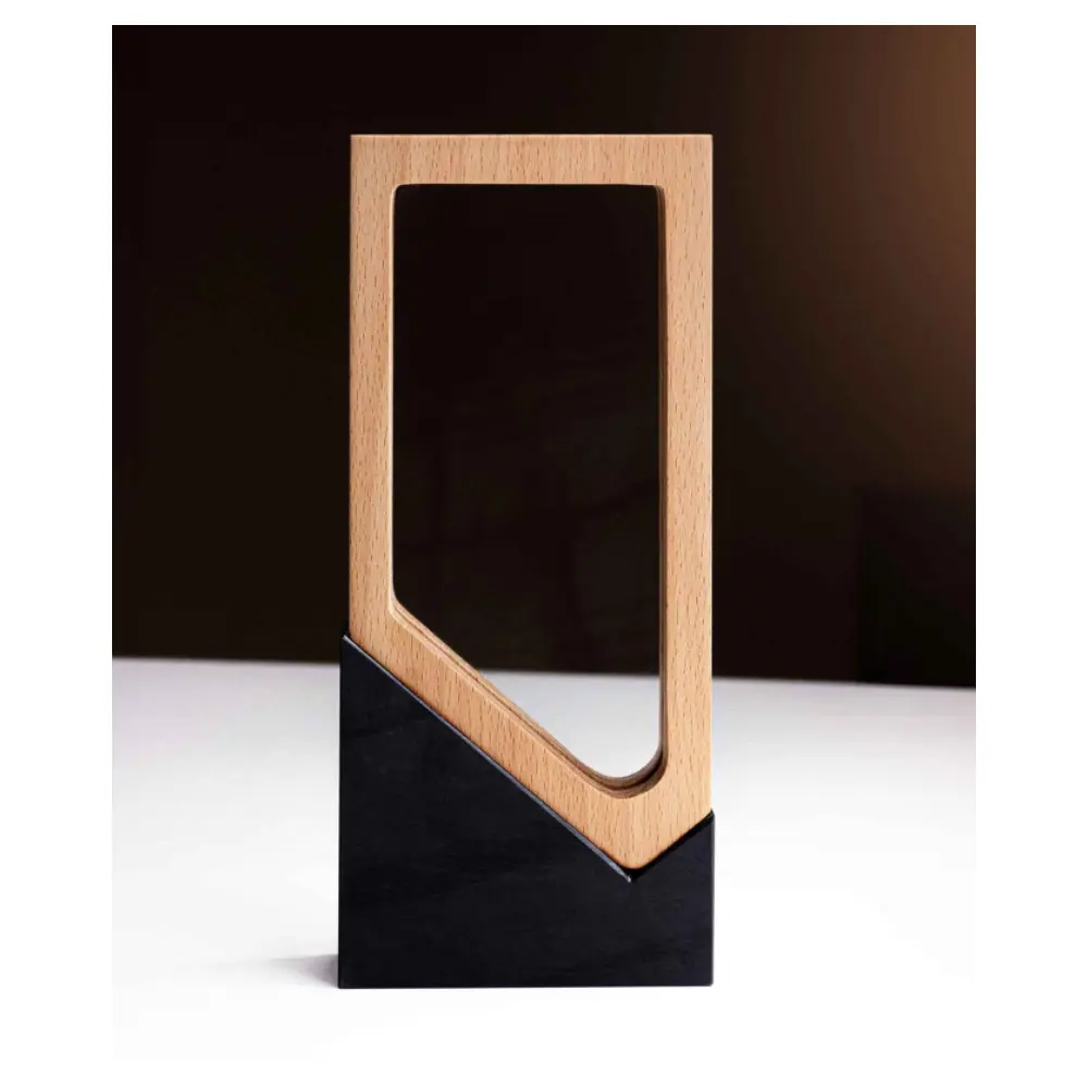 Trophy With Wood and Stone